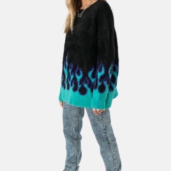 blue flame sweater adika